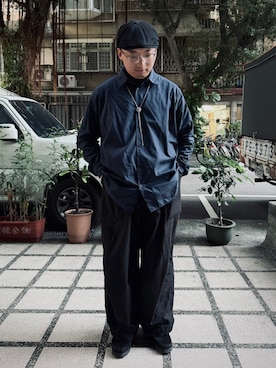 「BRIXTON（ブリクストン）のアイテム」を使った、Sid Bornさん（メンズ・168cm）の冬コーディネート