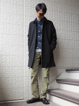 「coen」｜「アイテム（デニムジャケット）」を使った、k.E.nさん（メンズ・180cm）の冬コーディネート
