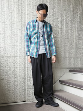 「weac.（ウィークス）のアイテム」を使った、k.E.nさん（メンズ・180cm）の春コーディネート