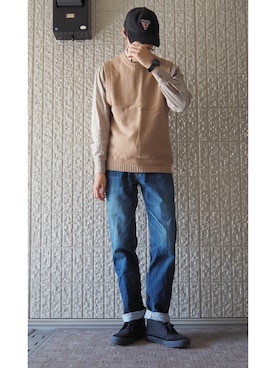 「Lucky Brand（ラッキーブランド）のアイテム」を使った、k.E.nさん（メンズ・180cm）の秋コーディネート