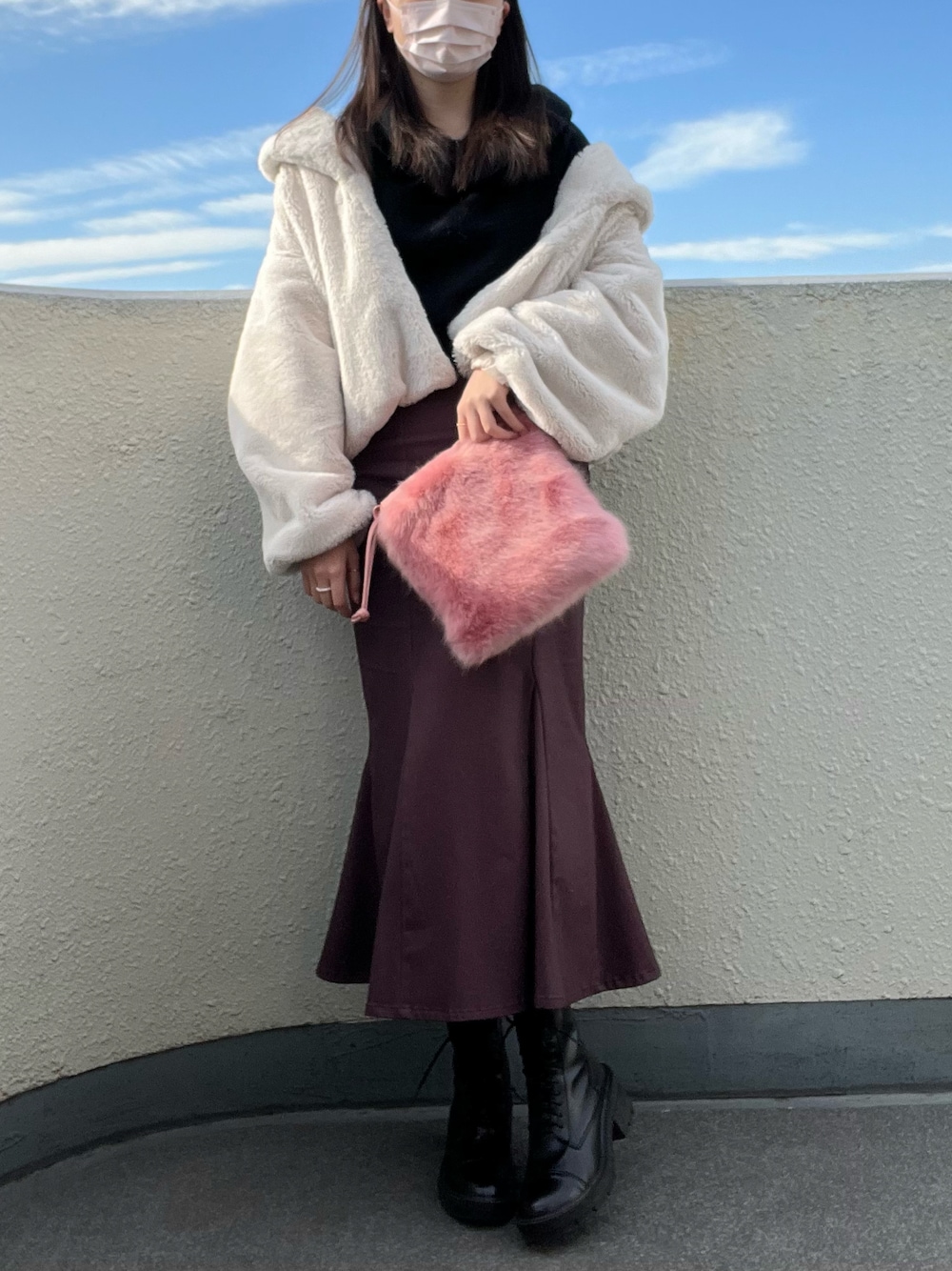 GRL（グレイル）の「ファーショールコート（その他アウター