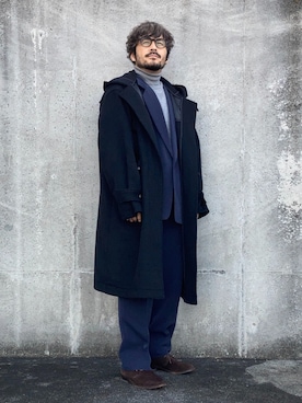 「アイテム（ダッフルコート）」を使った、koppaさん（メンズ・169cm）の秋コーディネート