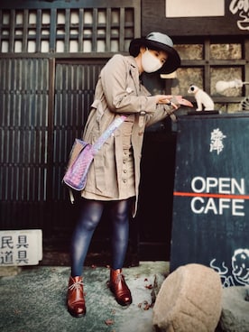 「YANKO（ヤンコ）のアイテム」を使った、koppaさん（レディース・153cm）の冬コーディネート