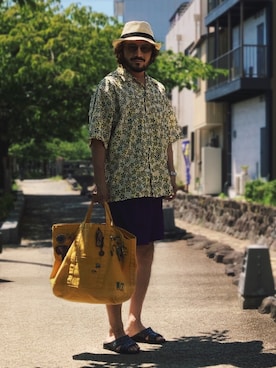 「GU（ジーユー）のアイテム」を使った、koppaさん（メンズ・169cm）の夏コーディネート