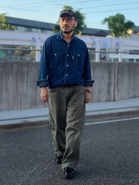 「BLUE BLUE（ブルーブルー）のアイテム」を使った、koppaさん（メンズ・169cm）の夏コーディネート