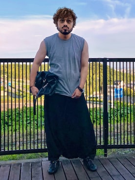 「DIESEL（ディーゼル）のアイテム」を使った、koppaさん（メンズ・169cm）の夏コーディネート