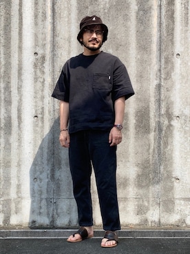 「KANGOL（カンゴール）のアイテム」を使った、koppaさん（メンズ・169cm）の夏コーディネート