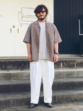 「アイテム（アナログ腕時計、ブルー系）」を使った、koppaさん（メンズ・169cm）の夏コーディネート