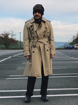 「アイテム（トレンチコート）」を使った、koppaさん（メンズ・169cm）の秋コーディネート