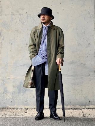ステンカラーコート　Burberry好きにオススメ BURBERRY】CLAREBURY シンプルおしゃれなステンカラーコート