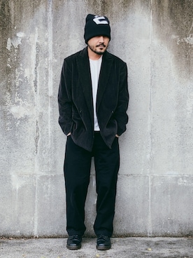 「アイテム（テーラードジャケット）」を使った、koppaさん（メンズ・169cm）の秋コーディネート