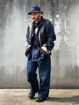 「no brand（ノーブランド）のアイテム（トップス）」を使った、koppaさん（メンズ・169cm）の春コーディネート