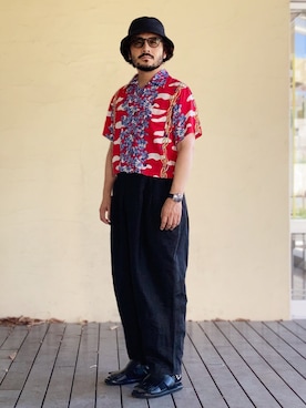 「MB（エムビー）のアイテム」を使った、koppaさん（メンズ・169cm）の夏コーディネート