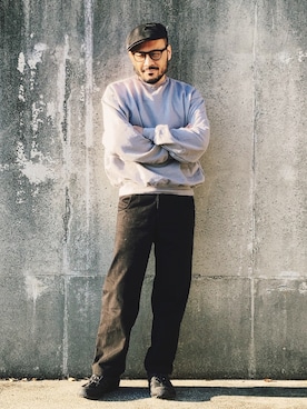 「アイテム（ハンチング/ベレー帽）」を使った、koppaさん（メンズ・169cm）の秋コーディネート