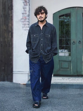 「デニムオンデニム」｜koppaさん（メンズ・169cm）の秋コーディネート