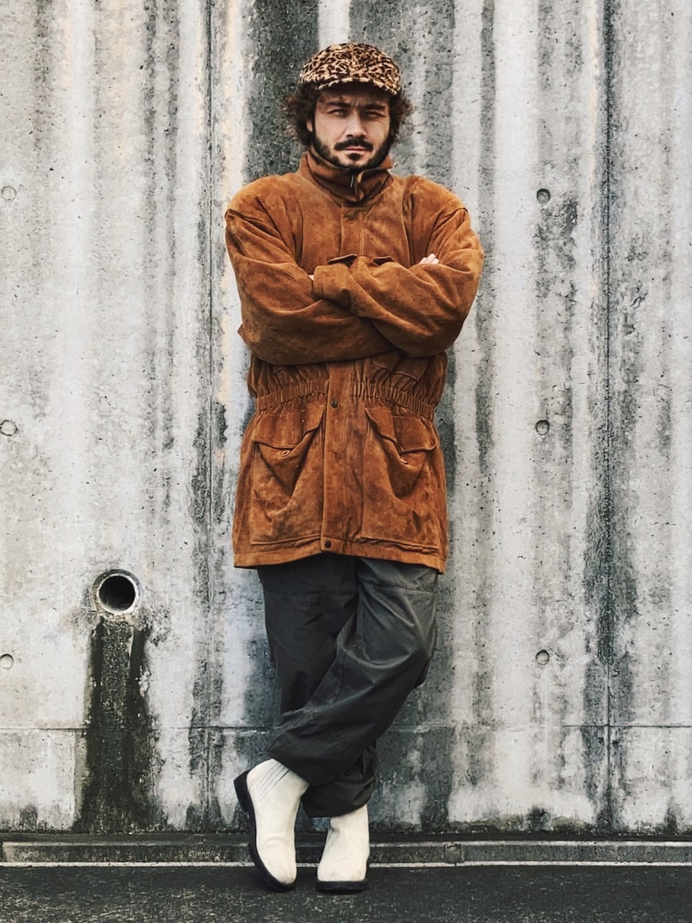 ハンチング/ベレー帽を使った「レオパード柄」のメンズ人気