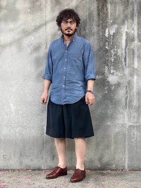 「長袖シャツ」｜koppaさん（メンズ・169cm）の夏コーディネート