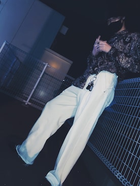 「instagramフォローお願いします」｜「アイテム（デニムパンツ）」を使った、はやつ　相互フォローさん（メンズ・184cm）の夏コーディネート