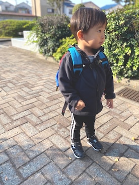 「THE NORTH FACE（ザノースフェイス）のアイテム（その他トップス）」を使った、Ｒさん（キッズ・90cm）の秋コーディネート