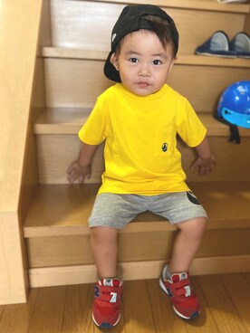「プチバトー(PETIT BATEAU)」｜Ｒさん（キッズ・90cm）の秋コーディネート