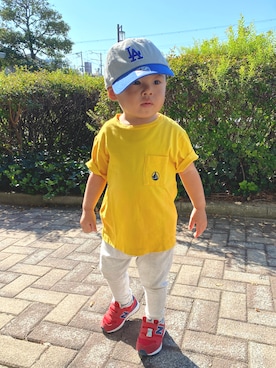 「プチバトー(PETIT BATEAU)」｜Ｒさん（キッズ・90cm）の秋コーディネート