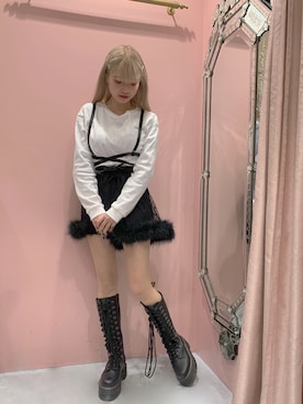 「リルリリー」｜「アイテム（アクセサリー）」を使った、つぇるさん（レディース・154cm）の冬コーディネート