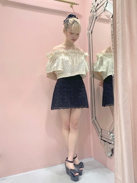 「リルリリー」｜「アイテム（アクセサリー）」を使った、つぇるさん（レディース・154cm）の春コーディネート