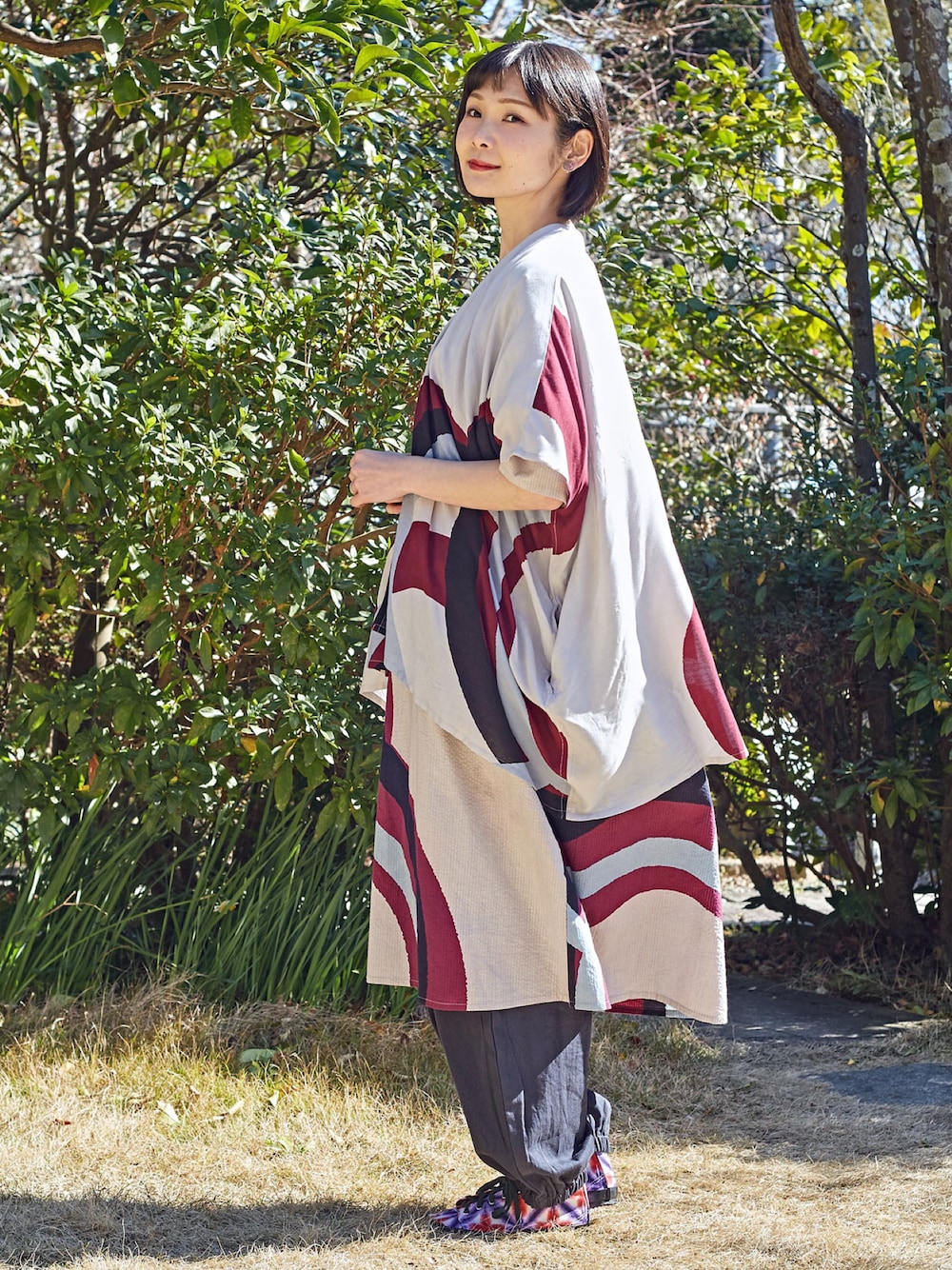 倭物やカヤ Tsuji｜カヤのカーディガン/ボレロを使ったコーディネート