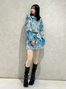 「jouetie（ジュエティ）のアイテム（ジャケット/アウター）」を使った、MOMOKAさん（レディース・160cm）の春コーディネート