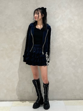 「ガーリーコーデ」｜「アイテム（アクセサリー）」を使った、MOMOKAさん（レディース・160cm）の夏コーディネート