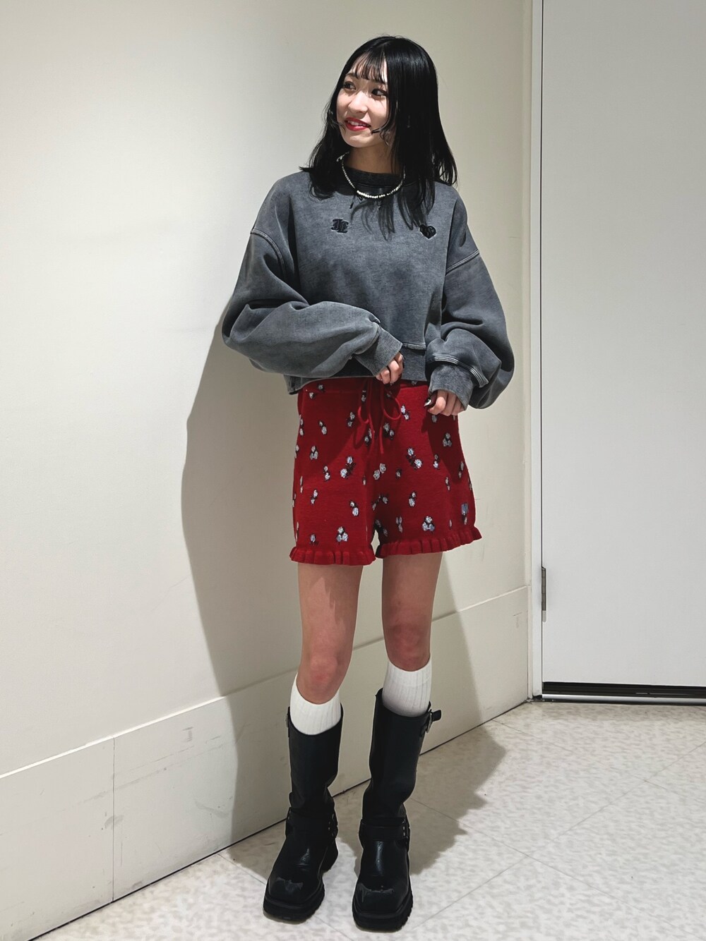 jouetie（ジュエティ）の「【jouetie×HTH】フリルフラワーニットパンツ  