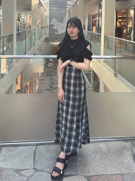 「アイテム（ワンピース）」を使った、shimizu831さん（レディース・161cm）の夏コーディネート