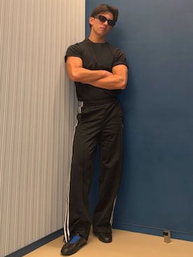 「adidas（アディダス）のスタンスミス ローバレエ / STAN SMITH LO BALLET / アディダスオリジナルス adidas Originals（スニーカー、ブラック系）」を使った、K）さん（メンズ・176cm）の春コーディネート