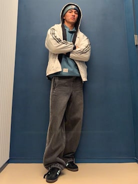 「アイテム（ニットキャップ/ビーニー）」を使った、K）さん（メンズ・176cm・20代）の秋コーディネート