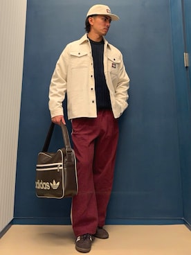 「アイテム（スウェットパンツ）」を使った、K）さん（メンズ・176cm・20代）の秋コーディネート