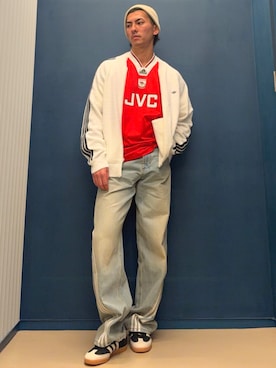 「アイテム（ジャージ）」を使った、K）さん（メンズ・176cm・20代）の秋コーディネート