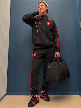 「アイテム（ジャージ）」を使った、K）さん（メンズ・176cm）の秋コーディネート