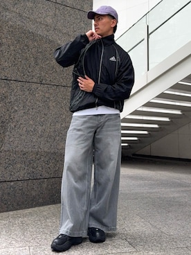 「アイテム（ナイロンジャケット）」を使った、K）さん（メンズ・176cm・20代）の夏コーディネート