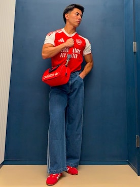 「サッカー」｜K）さん（メンズ・176cm）の夏コーディネート