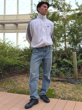 「アイテム（ジャージ）」を使った、K）さん（メンズ・176cm）の春コーディネート