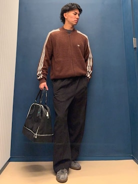 「アイテム（ジャージ）」を使った、K）さん（メンズ・176cm・20代）の秋コーディネート