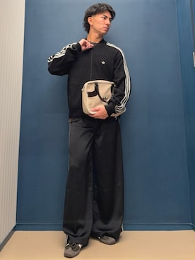「アイテム（ジャージ）」を使った、K）さん（メンズ・176cm・20代）の秋コーディネート