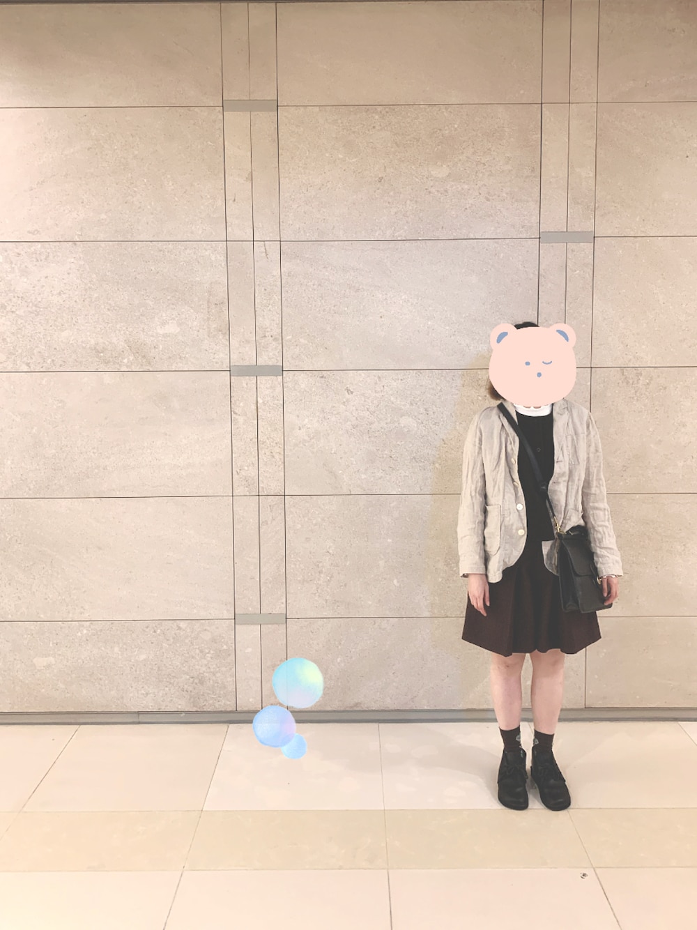 「BEAMS BOYのBEAMS BOY / リネン ツイル 4ボタン ジャケット（テーラードジャケット、ベージュ系）」を使った、koalakoalaさん（キッズ・160cm）の冬コーディネートの1枚目の写真