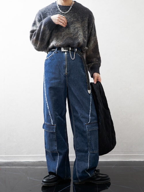 SWITCHING CARGO DENIM PANTS/スイッチング カーゴ デニム パンツ