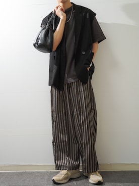 「RAGEBLUE（レイジブルー）のアイテム（ベスト）」を使った、Takiさん（メンズ・169cm）の夏コーディネート