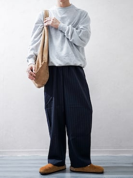 「ストライプパンツ」｜Takiさん（メンズ・169cm・20代）の秋コーディネート
