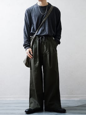 「markaware（マーカウェア）のアイテム」を使った、Takiさん（メンズ・169cm）の春コーディネート