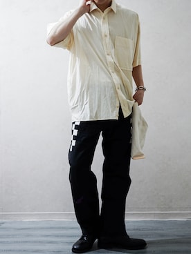 「NOMA t.d.（ノーマティーディー）のアイテム」を使った、Takiさん（メンズ・169cm）の春コーディネート