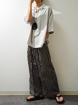 「20/80（テゥエンティーエイティー）のアイテム」を使った、Takiさん（メンズ・169cm）の夏コーディネート