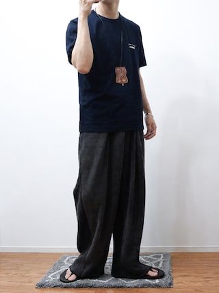 「COMME des GARCONS HOMME(コム デ ギャルソン・オム)のCOTTON PLAIN LOGO T-SHIRTS(Tシャツ/カットソー)」を使った、Takiさん(メンズ・169cm)の夏コーディネート